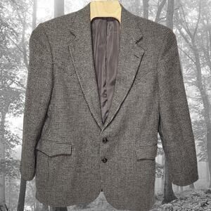 Men's Taos Country Western Collection Blazer Suit Jacket 44L Suede Elbow